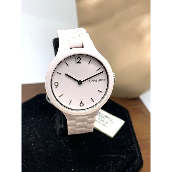 Calvin Klein Women's Watch 25200077 Quartz Pink Blush Ceramic 32mm - Picture 1 of 13